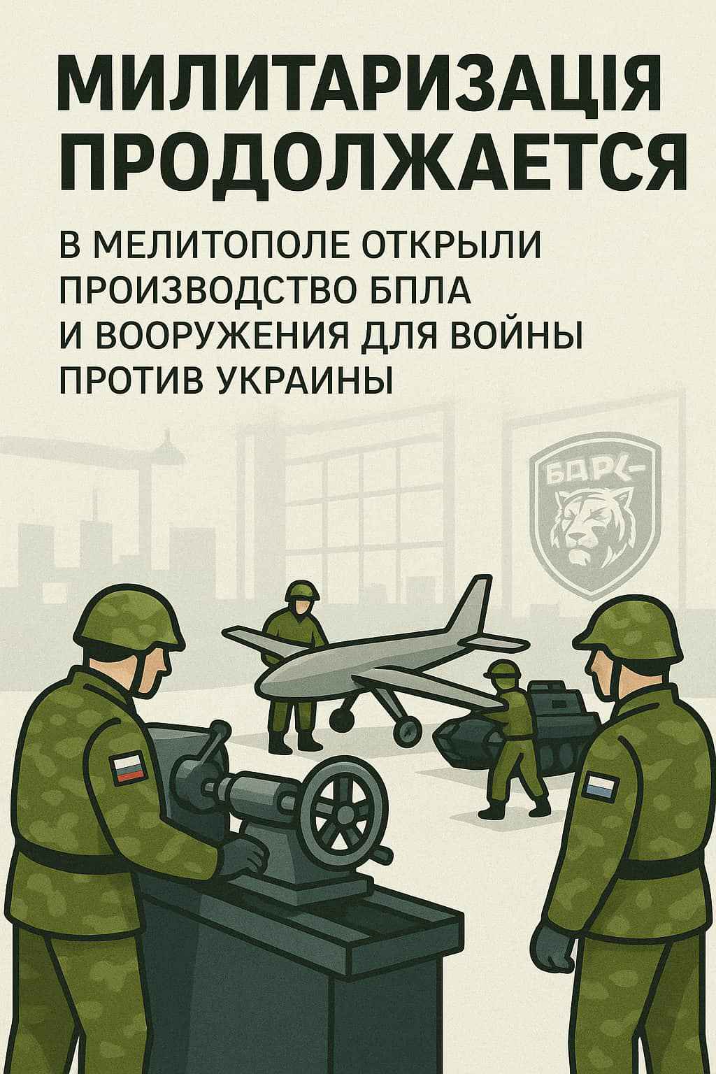 МИЛИТАРИЗАЦИЯ ОККУПИРОВАННЫХ ТЕРРИТОРИЙ УКРАИНЫ ПРОДОЛЖАЕТСЯ - ВРАГ СОЗДАЁТ ПРОИЗВОДСТВЕННЫЕ БАЗЫ ПРЯМО У ЛИНИИ ФРОНТА