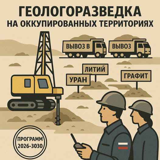 РАЗГРАБЛЕНИЕ ПОЛЕЗНЫХ ИСКОПАЕМЫХ: РФ ГОТОВИТ ГЕОЛОГОРАЗВЕДКУ НА ОККУПИРОВАННОЙ ТЕРРИТОРИИ